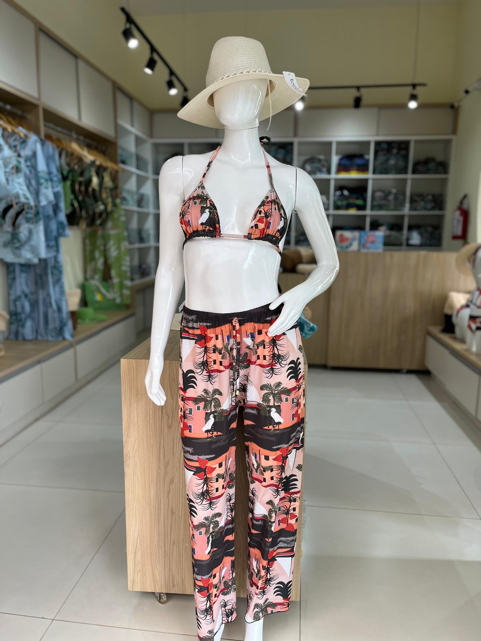 Calça Pantalona Estampada